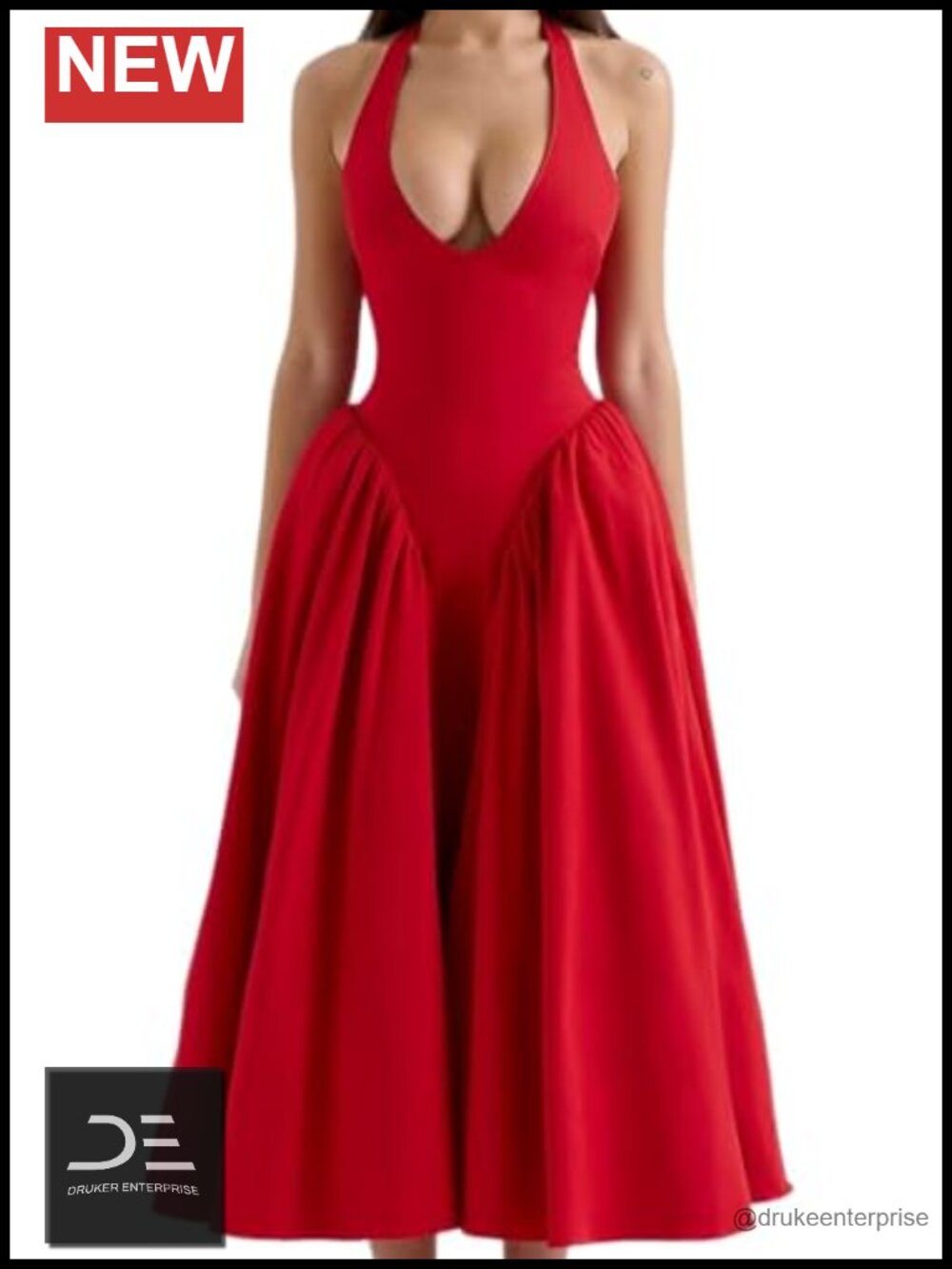Sexy Sleeveless Halter Maxi Bodycon Dress Backless V Neck Summer Beach